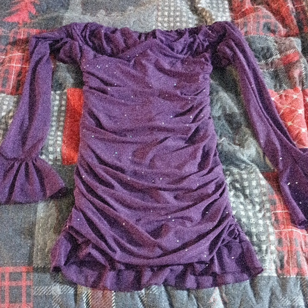 Elegant Purple Off-Shoulder Top